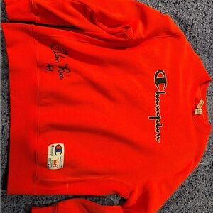 Champion Men's Bold Red Crewneck Sweater